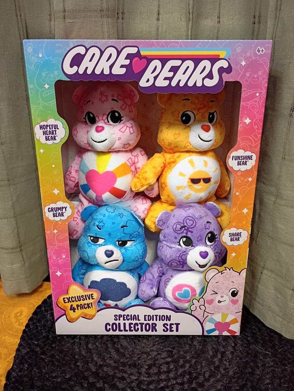 NEW Care Bears Special Edition Collector Set Exclusive 4 Pack Plush
